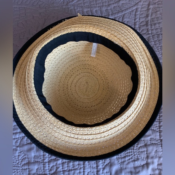 Talbots Women's Straw Hat with Black Ribbon - Picture 3 of 5
